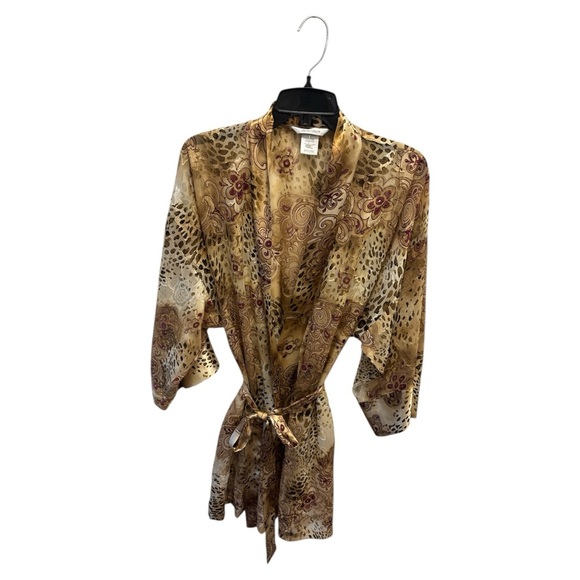Delicates Floral and Leopard Satin Robe - Picture 5 of 9